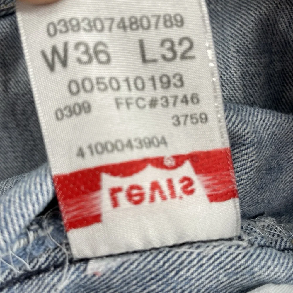 Levis 501 Jeans Mens 34x30* Blue Whisker Denim Button Fly 90s Streetwear Skate‎